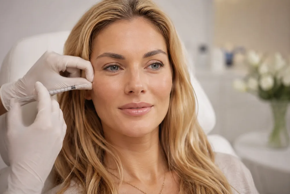 Een vrouw krijgt een injectablebehandeling van een BIG-geregistreerde arts